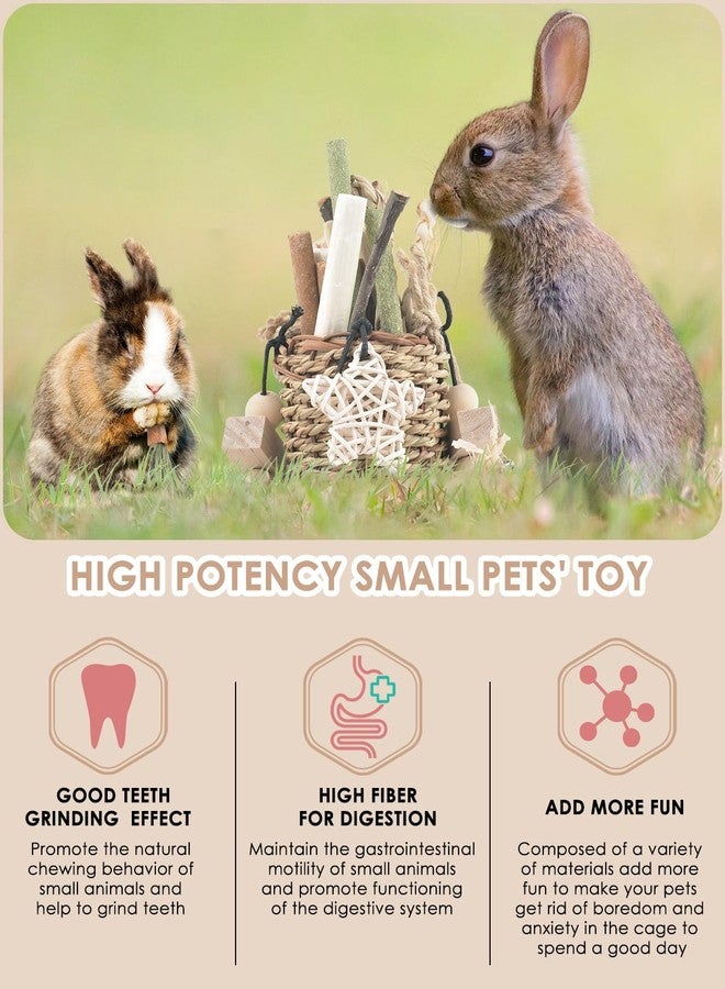 Bissap Bunny Chew Toys, Natural Seagrass Hanging Basket Chews Water Plant Woven Chinchillas Chewing Treats for Rabbits Guinea Pigs Chinchillas Hamsters Rats and Other Small Pets Teeth Grinding Toy - Image 4